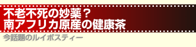 不老不死の妙薬？南アフリカ原産の健康茶　今話題のルイボスティー