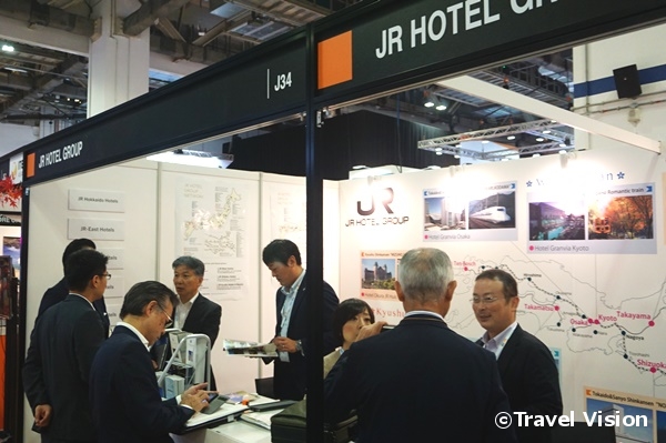 日本からはJRホテルグループも出展。そのほかオークラホテルズ&リゾーツや東急ホテルズ、沖縄県産業振興公社なども訪日客の獲得に向けて参加していた