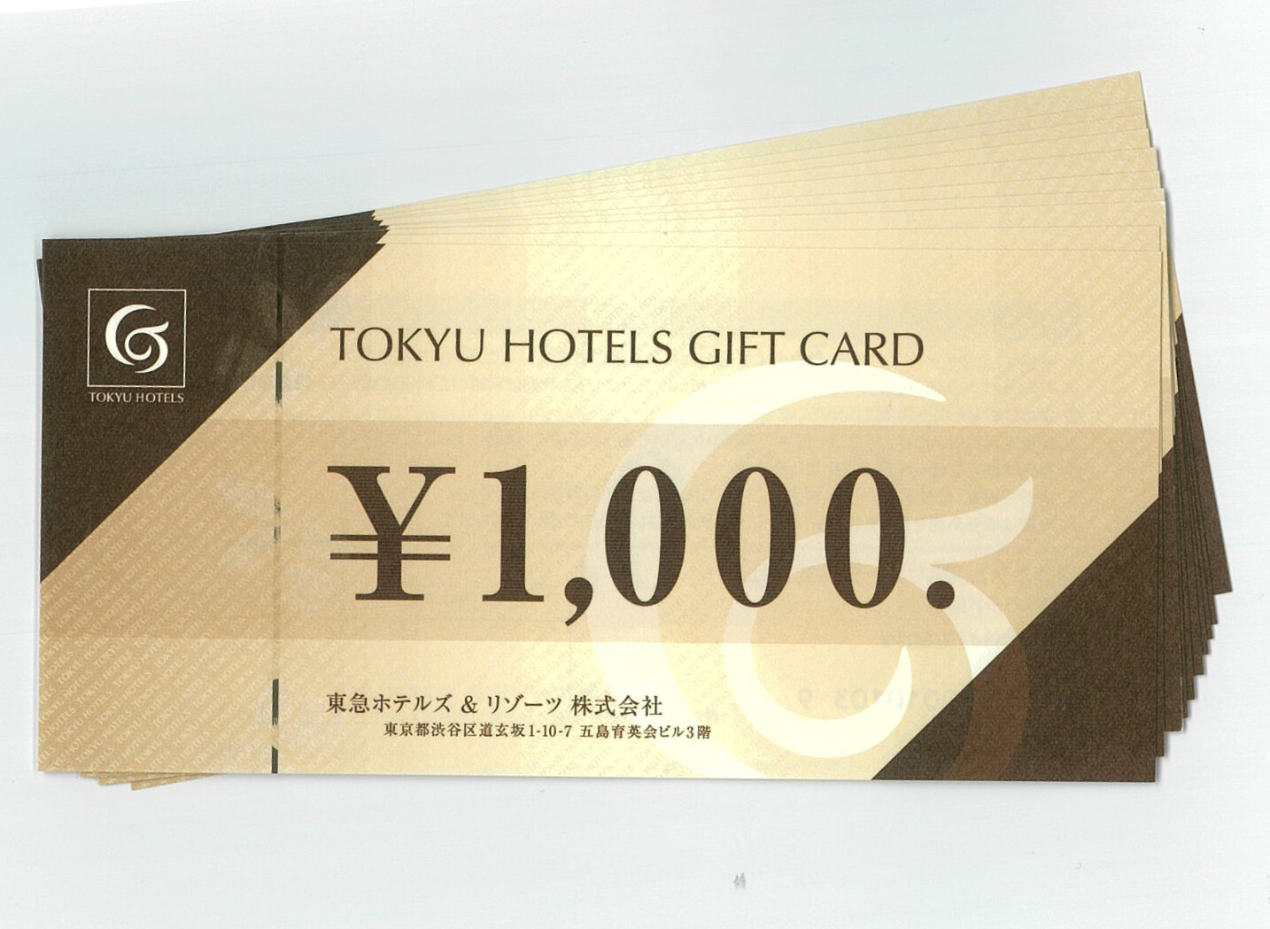 東急ホテルズギフトカード1万円分　