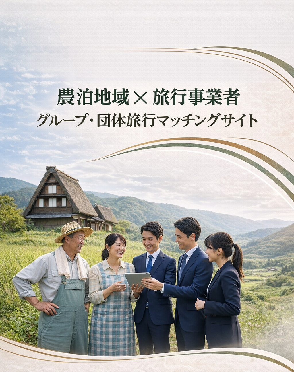 農泊地域×旅行事業者 グループ・団体旅行マッチングサイト