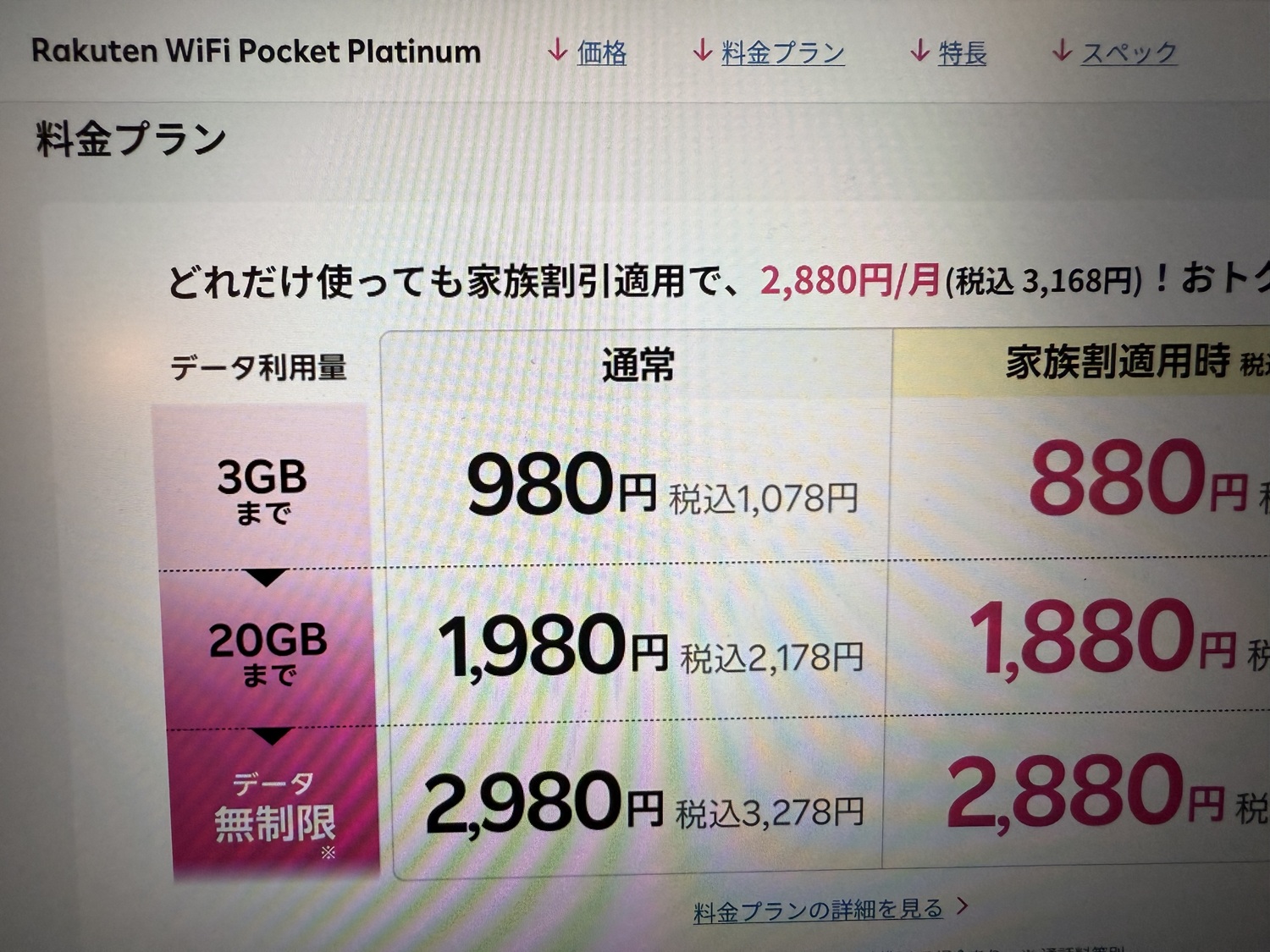 「Rakuten WiFi Pocket」画像